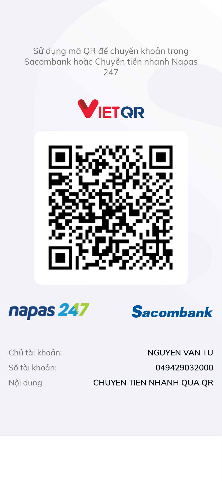 QR Sacombank
